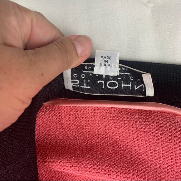 St. John size 2 xs Pink knit blazer Jacket with Black Trim buttons dog show - Picture 10 of 10